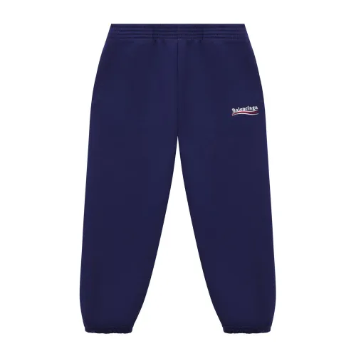 Balenciaga , Political Campaign Jogging Pants ,Blue male, Sizes: