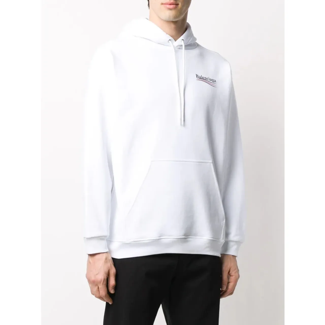 Balenciaga , Political Campaign Logo Hoodie in White ,White male, Sizes: