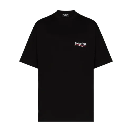 Balenciaga , Political Campaign Logo Oversized T-Shirt ,Black male, Sizes: