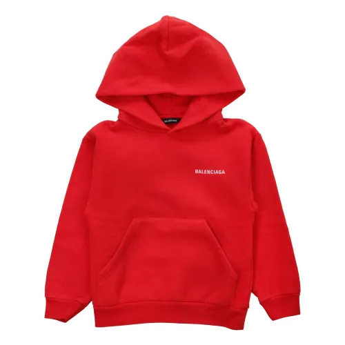 Balenciaga , Red Logo Hoodie Oversize Street Style ,Red male, Sizes: