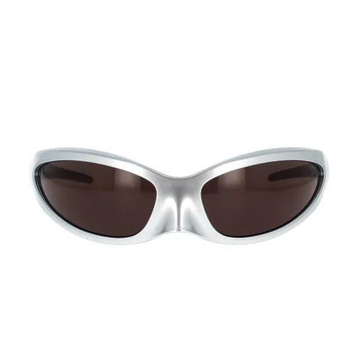 Balenciaga , Skin Cat Sunglasses Bb0251S 005 ,Gray unisex, Sizes: ONE