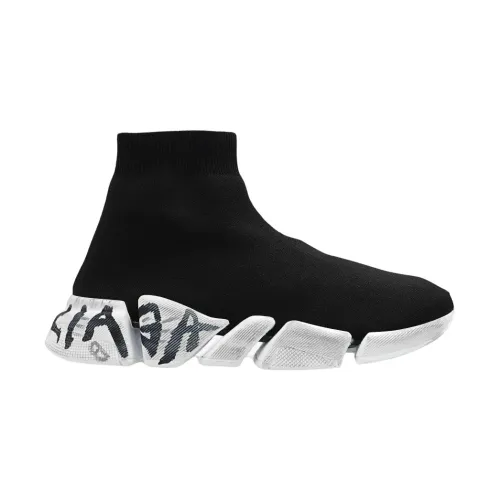 Balenciaga , ‘Speed 2.0 graffiti’ sock sneakers ,Black female, Sizes: