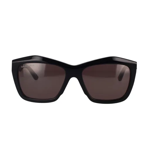 Balenciaga , Square Sunglasses with Iconic CUT Design ,Black female, Sizes: