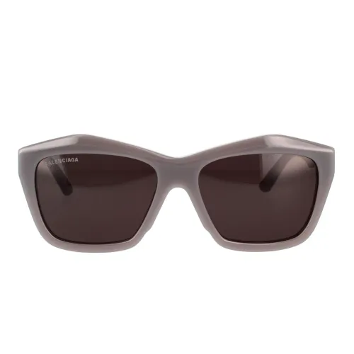 Balenciaga , Square Sunglasses with Iconic CUT Design ,Gray female, Sizes: