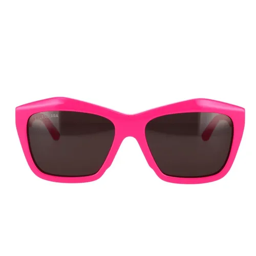Balenciaga , Square Sunglasses with Iconic CUT Design ,Pink female, Sizes:
