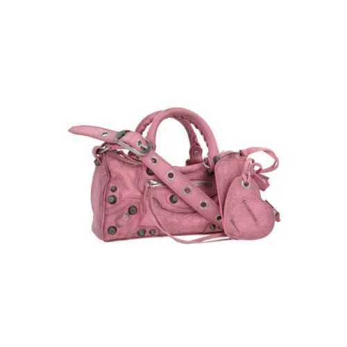 Balenciaga , Studded Leather Handbag in Antique Pink ,Pink female, Sizes: ONE SIZE