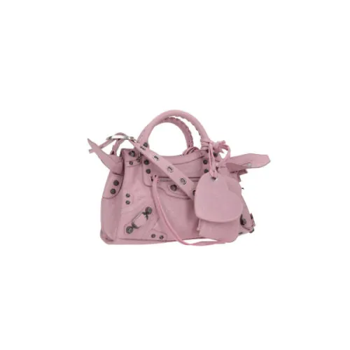 Balenciaga , Studded Leather Handbag in Blush Pink ,Pink female, Sizes: ONE SIZE