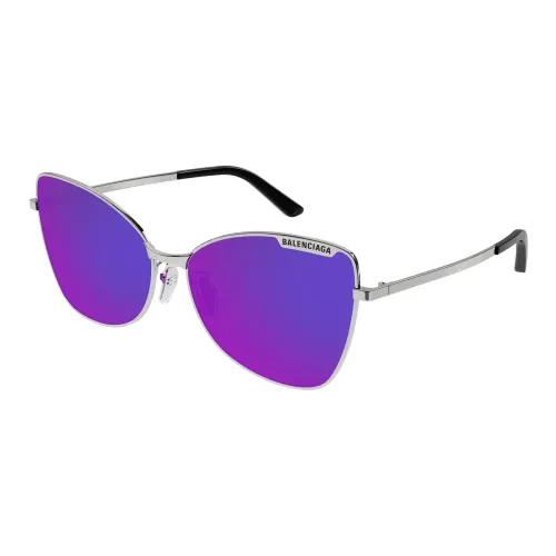 Balenciaga , Stylish Gunmetal/Violet Sunglasses ,Gray female, Sizes: