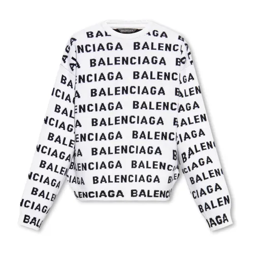 Balenciaga , Sweater with logo ,White male, Sizes: