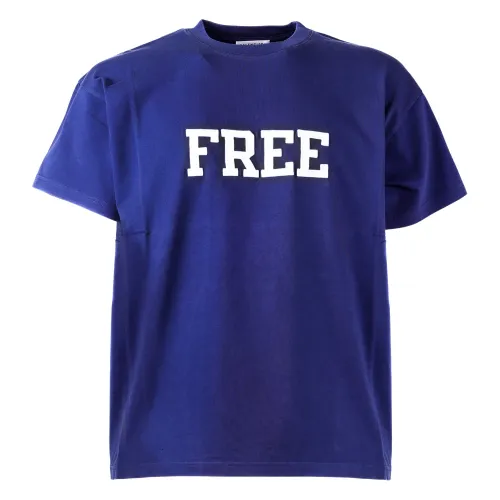 Balenciaga , T-Shirts ,Blue male, Sizes: