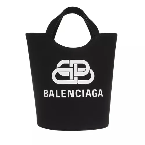 Balenciaga Tote Bags - Wave Medium Tote Bag Canvas - black - Tote Bags for ladies