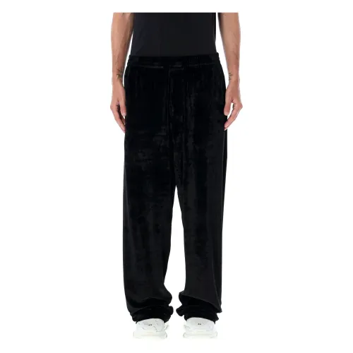 Balenciaga , Velvet Jogging Sweatpants ,Black male, Sizes: