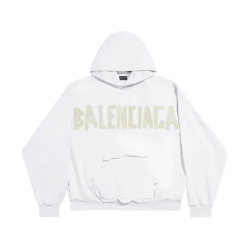 Balenciaga , White Logo Print Sweater ,White male, Sizes: