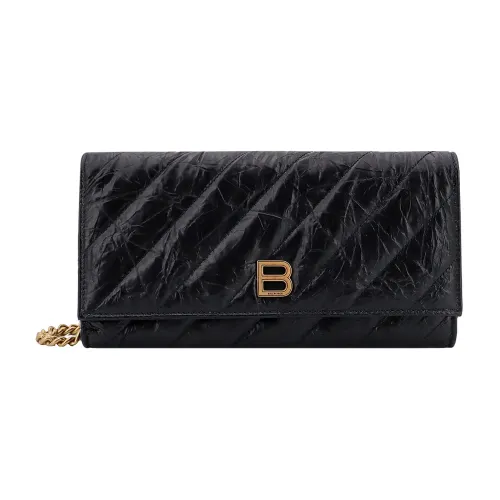 Balenciaga , Womens Accessories Wallets Black Ss24 ,Black female, Sizes: ONE SIZE