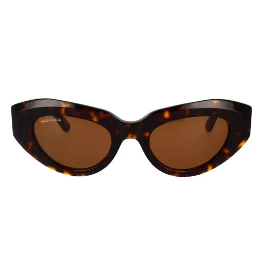 Balenciaga , Womens Cat-Eye Sunglasses with Vintage-Inspired Signature ,Brown female, Sizes: