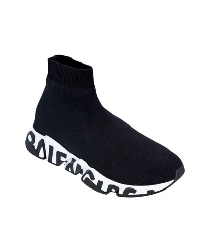 Balenciaga Womens Speed Sneakers - Black Nylon