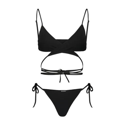 Balenciaga , Wrap Bikini Set ,Black female, Sizes: