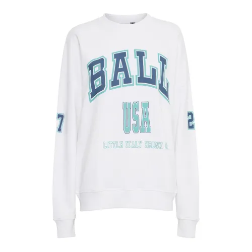 Ball , D. Adams Sweatshirt Bright White ,White female, Sizes: