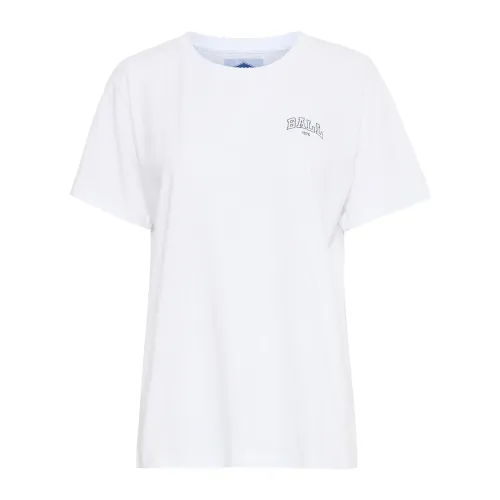 Ball , Graphic Print T-Shirt White Melange ,Gray female, Sizes: