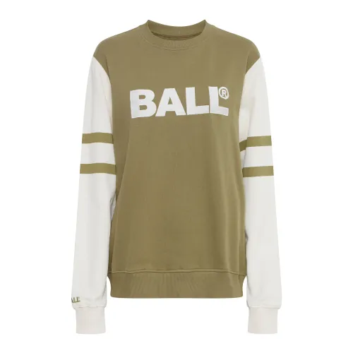 Ball , Green Olive Sweatshirt Long Sleeve ,Green female, Sizes: