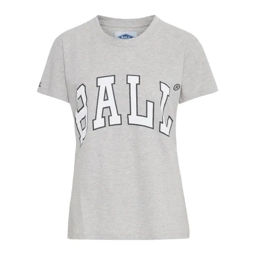 Ball , R. David Womens T-Shirt Top ,Gray female, Sizes: