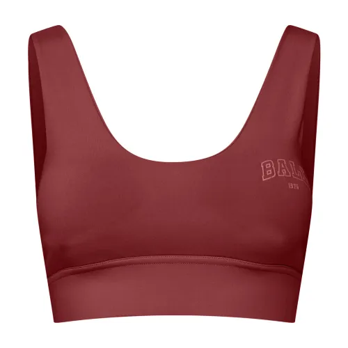 Ball , Sporty Bordeaux Top with Wide Straps ,Brown female, Sizes: