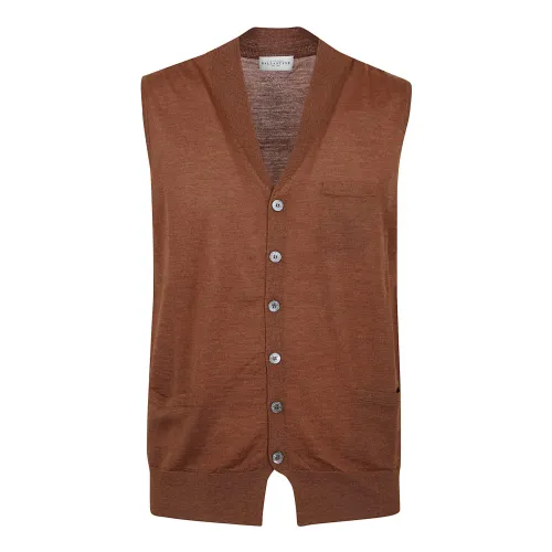 Ballantyne , Men's Clothing Waistcoats Brown Aw22 ,Brown male, Sizes: