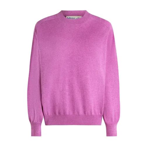 Ballantyne , R Neck Pullover Sweater ,Purple female, Sizes: