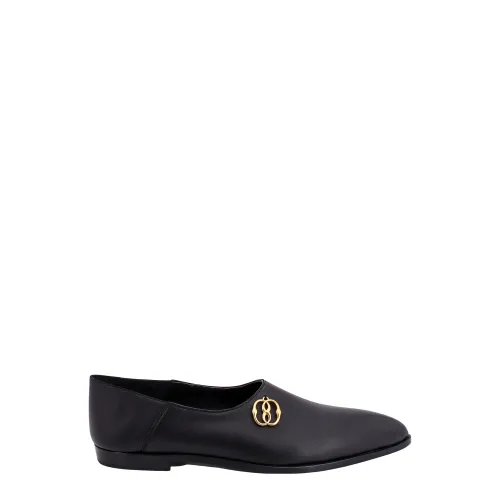 Bally , Black Leather Pointed Toe Loafers ,Blue female, Sizes: