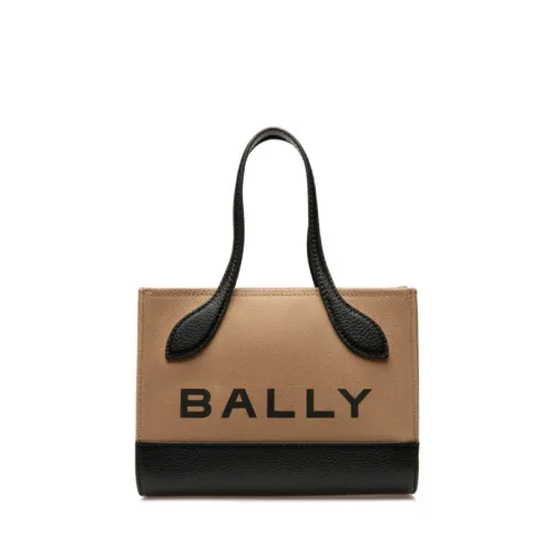 Bally , Color-Block Bag with Logo Print ,Beige female, Sizes: ONE SIZE