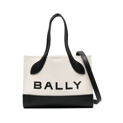 Bally , Color-Block Design Bag with Logo Print ,Beige female, Sizes: ONE SIZE