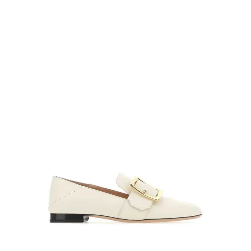 Bally , Janelle Square Buckle Loafers ,White female, Sizes: