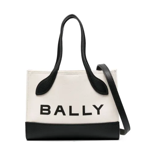 Bally , Logo-Print Colour-Block Bag ,White female, Sizes: ONE SIZE