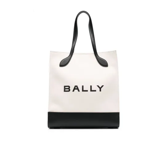 Bally , Logo-Print Tote Bag ,White female, Sizes: ONE SIZE