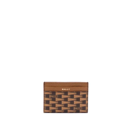 Bally , Monogram Card Holder ,Brown male, Sizes: ONE SIZE