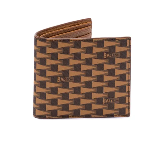 Bally , Monogram Wallet ,Brown male, Sizes: ONE SIZE