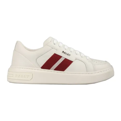 Bally , White Sneakers - Regular Fit - Suitable for All Temperatures - 100% Leather ,White male, Sizes: