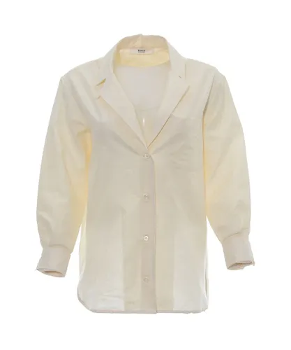 Bally Womens Button Up Shirt in White Cotton