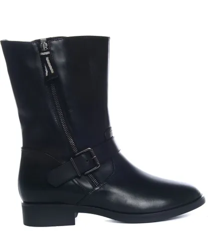 Bally Womens Desia Boots in Black Calf Leather