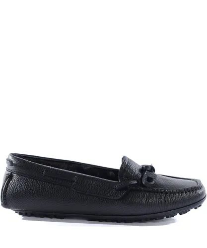 Bally Womens Flats in Black Leather