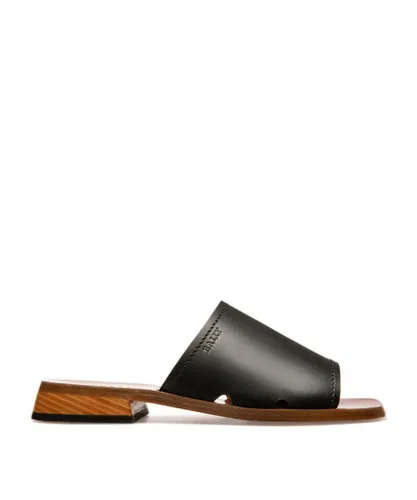 Bally Womens Sandals in Black Leather