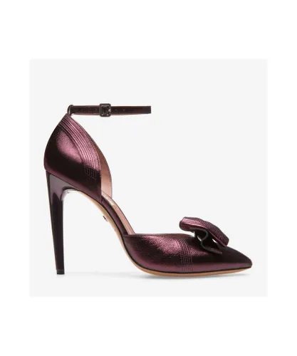Bally Womens Vailly Heels in Purple Lamb Leather