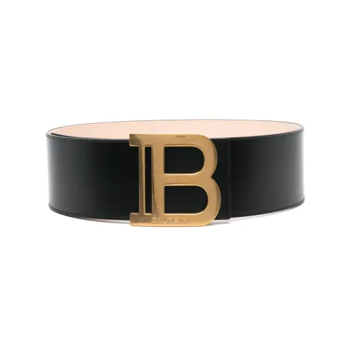 Balmain , B-belt 7,5cm-calfskin ,Black female, Sizes: