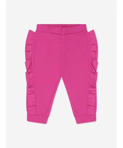 Balmain Baby Girls Ruffle Trim Sweatpants - Pink