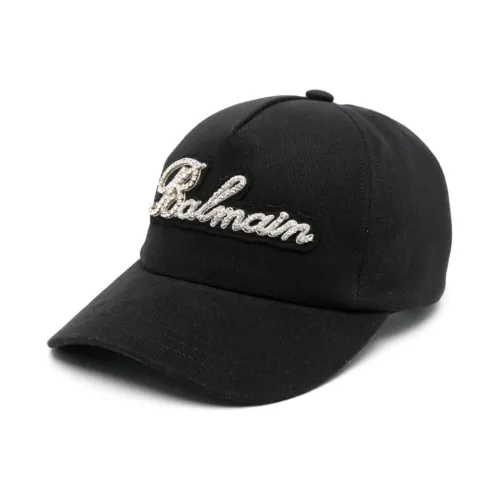 Balmain , Balmain Hats Black ,Black male, Sizes: ONE