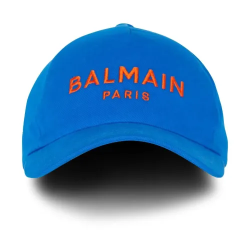 Balmain , Balmain Hats Blue ,Blue male, Sizes: ONE