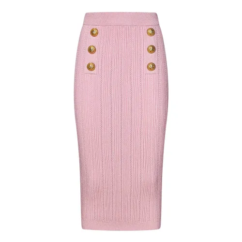 Balmain , Balmain Skirts Pink ,Pink female, Sizes: