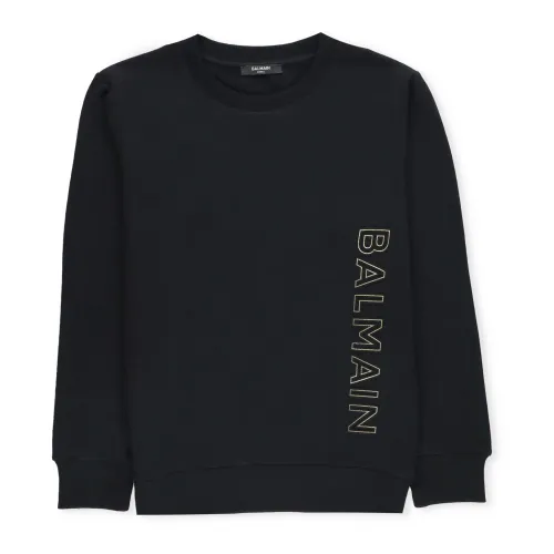 Balmain , Balmain Sweaters Black ,Black male, Sizes: