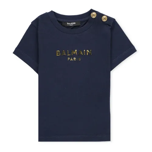 Balmain , Balmain T-shirts and Polos Blue ,Blue male, Sizes: