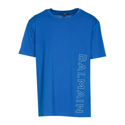 Balmain , Balmain T-shirts and Polos ,Blue male, Sizes: